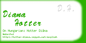 diana hotter business card